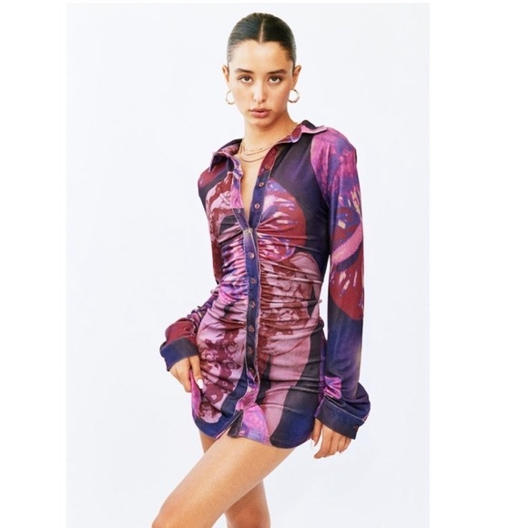 WITH JÉAN x Lord Newry Andy Dress Flamboyant Anthurium XXS NWT! - Picture 3 of 8